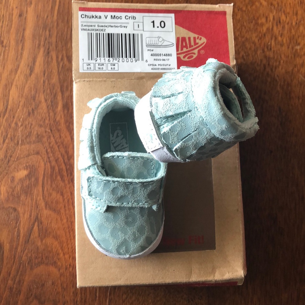 NWT Vans Chukka V Moc Crib Leopard Suede